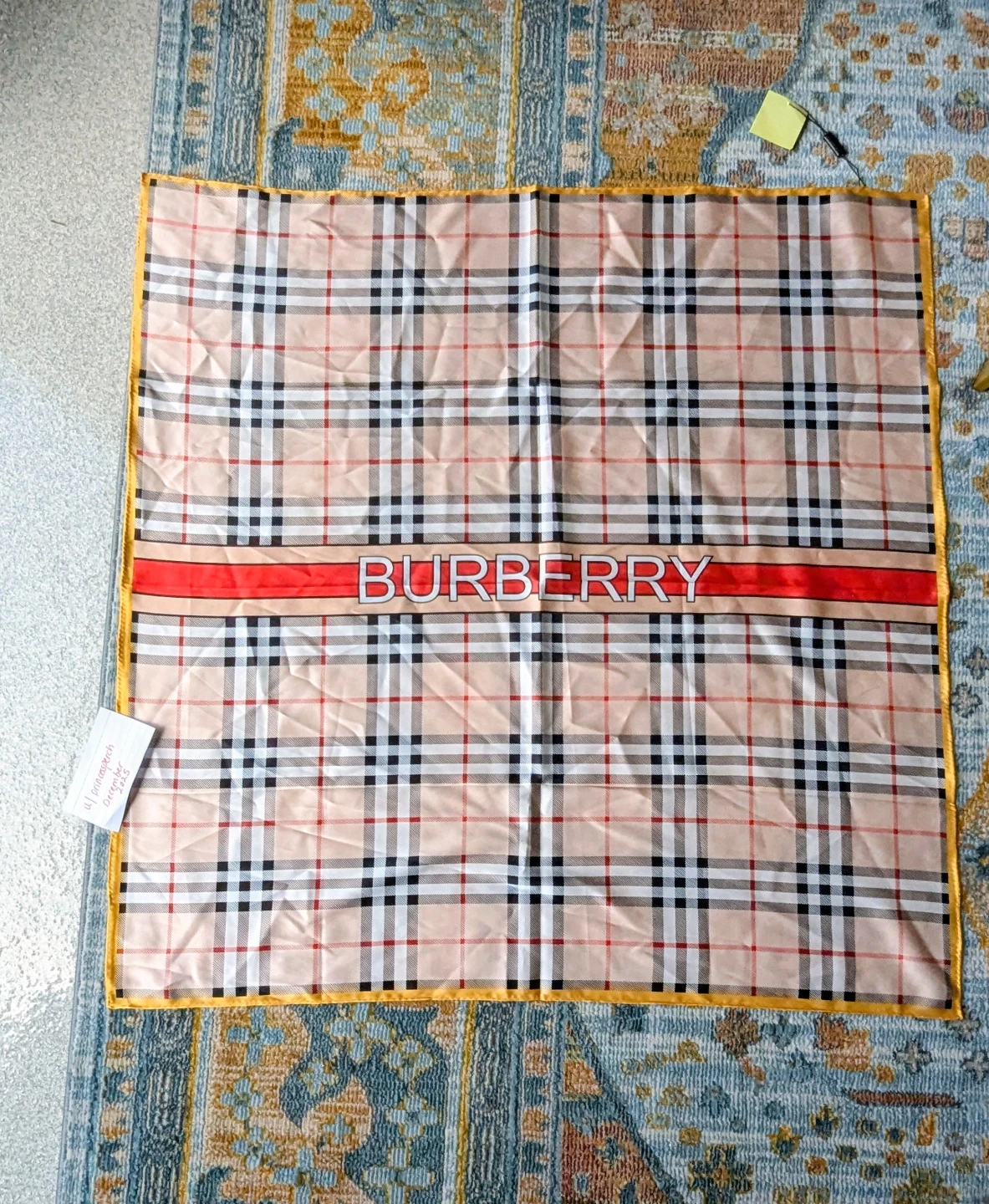 Burberry Silk Scarf w/ Box and Gift Bag - photo 4