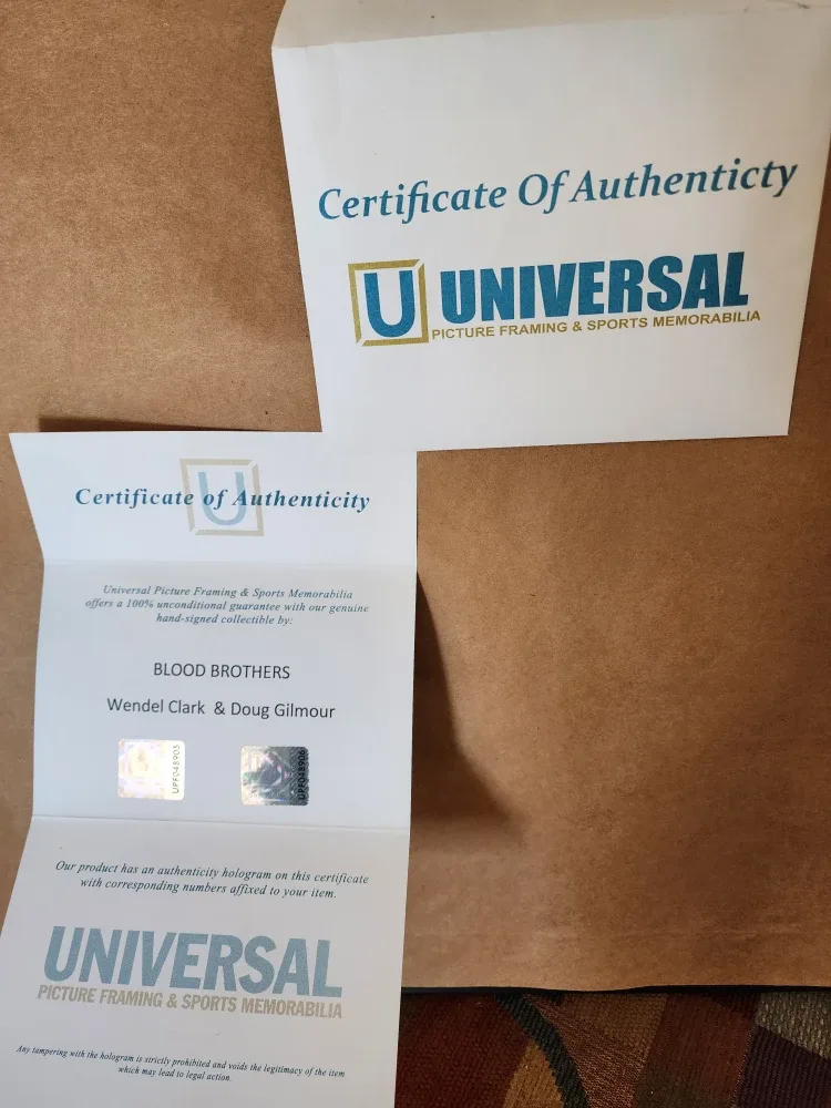 Wendel Clark & Doug Gilmour Framed Autograph image indicator(2)