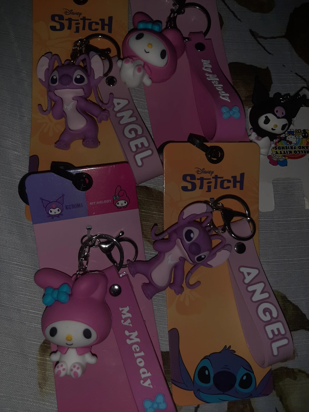 Disney Stitch & My Melody Keychains - New! - photo 3