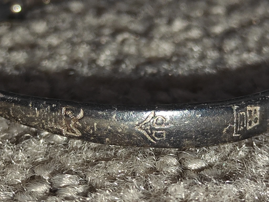 Vintage Chinese "Zu Yin" Fine Silver Baby Bangle Bracelet – 7g - photo 4