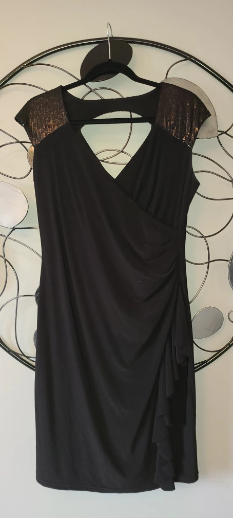 Jessica Black Sequin Dress - Sz. 12 - photo 2