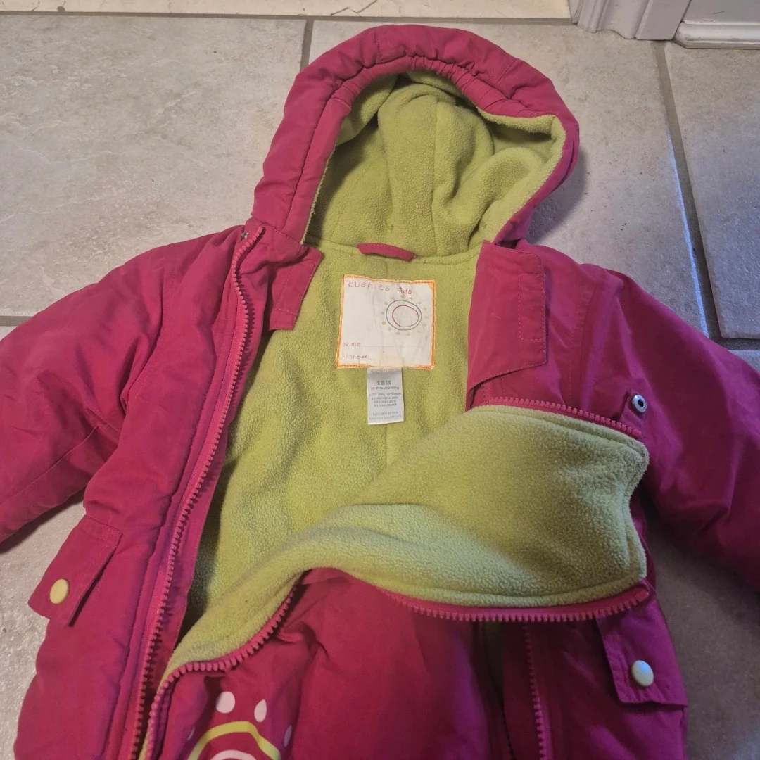 Kushies 18M Pink Snowsuit - photo 3