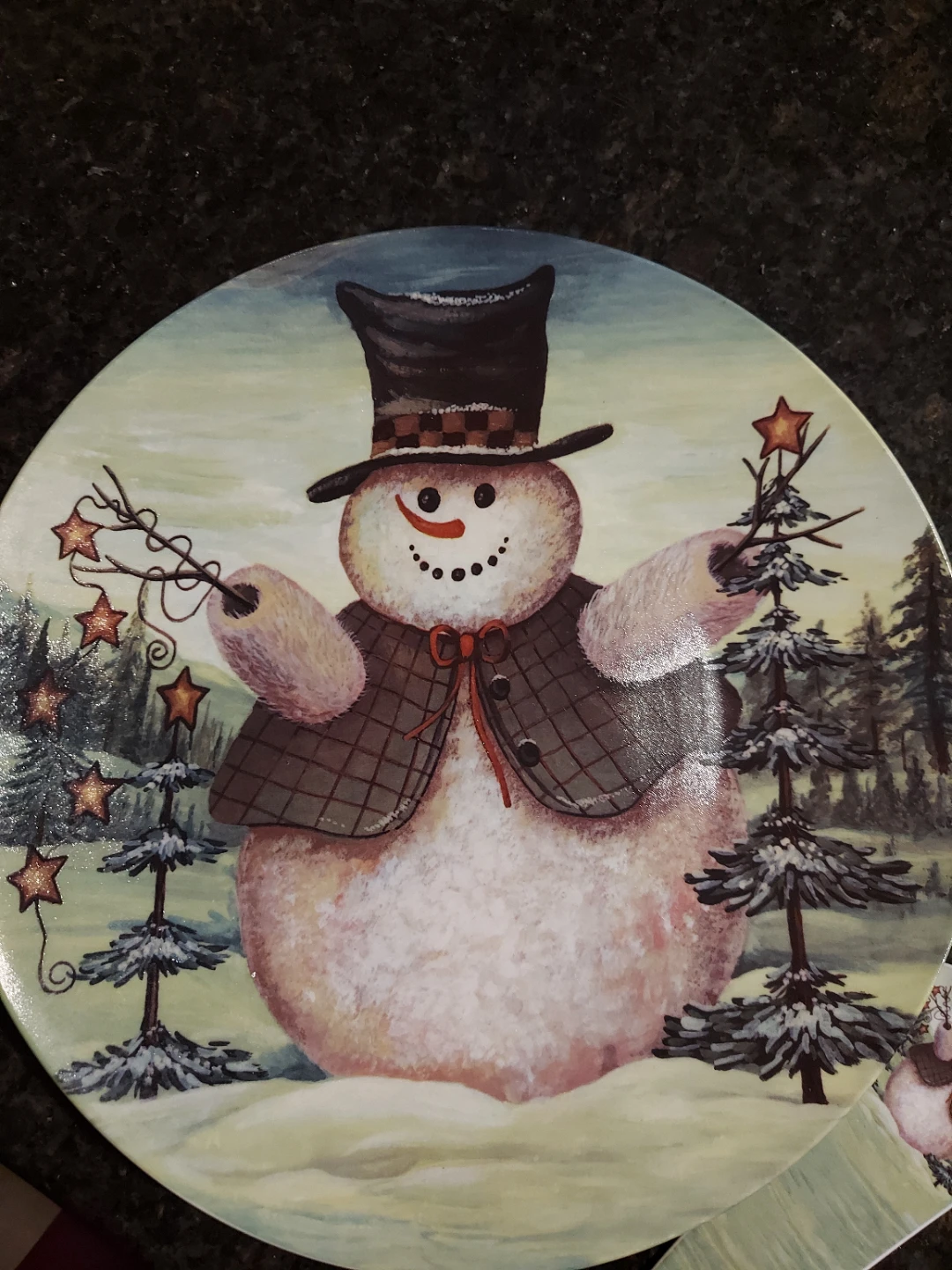Snowman Plate and Server Set - photo 3