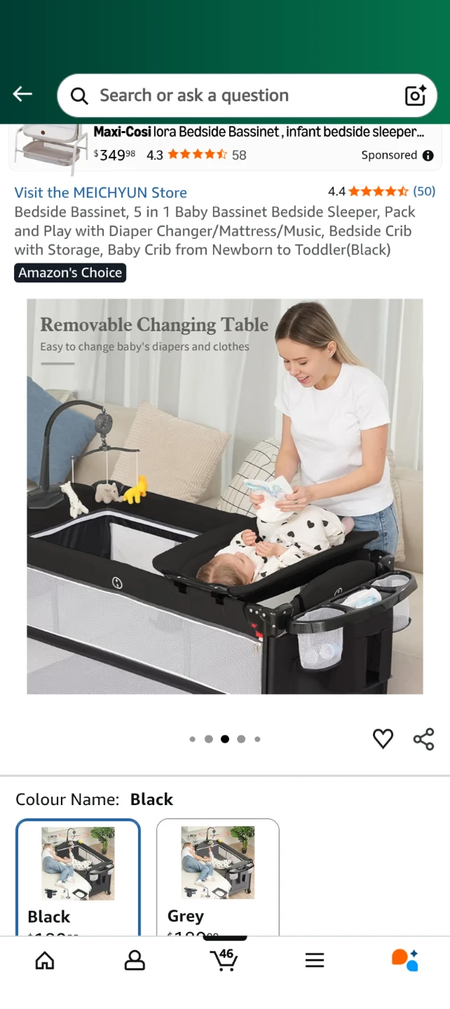 Bedside Bassinet, 5 in 1 Baby Bassinet Bedside Sleeper - photo 3