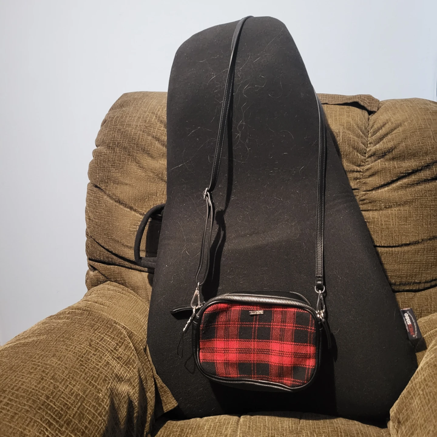Charlie Paige Plaid Crossbody Bag & Gloves