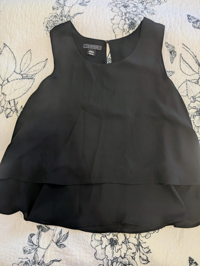 Metaphor Black Sleeveless Blouse - XS/S #Cleanout
