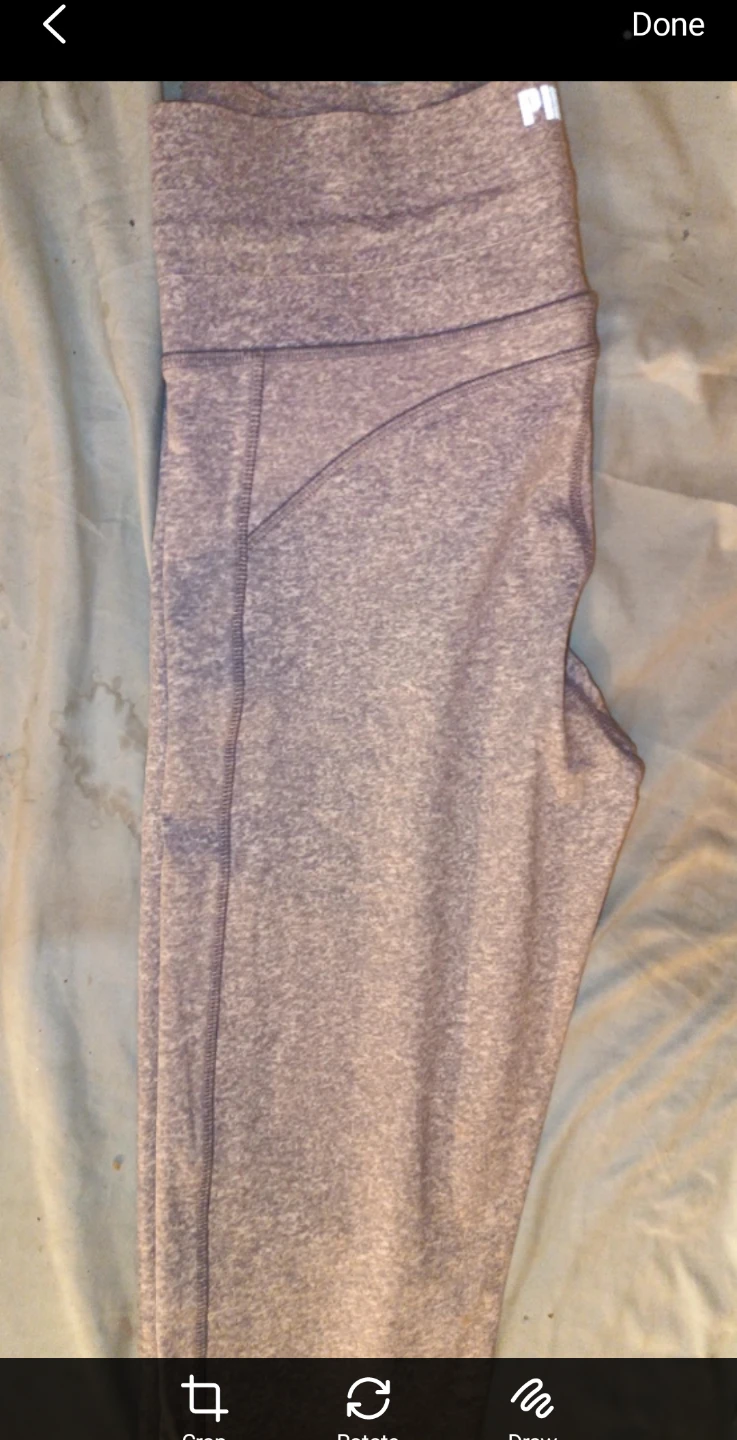 PINK Gray Athletic ultimate lace-up Leggings - photo 3