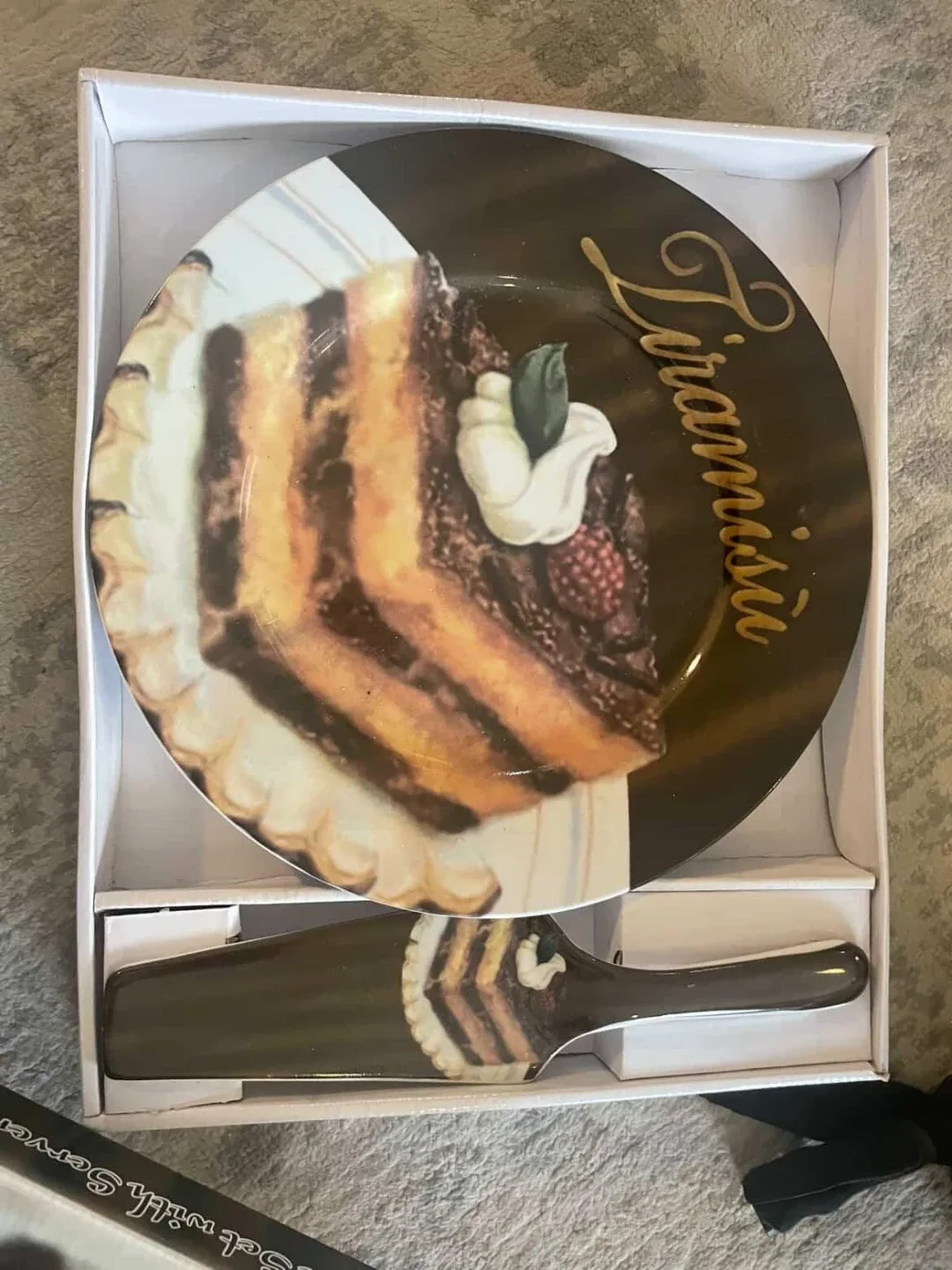 Tiramisu Dessert Plate & Server Set #Cleanout