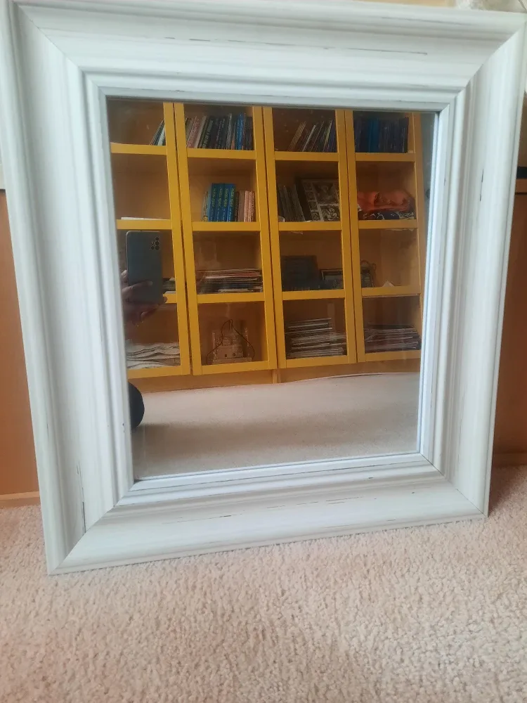 White Frame Mirror - 22x24 inch