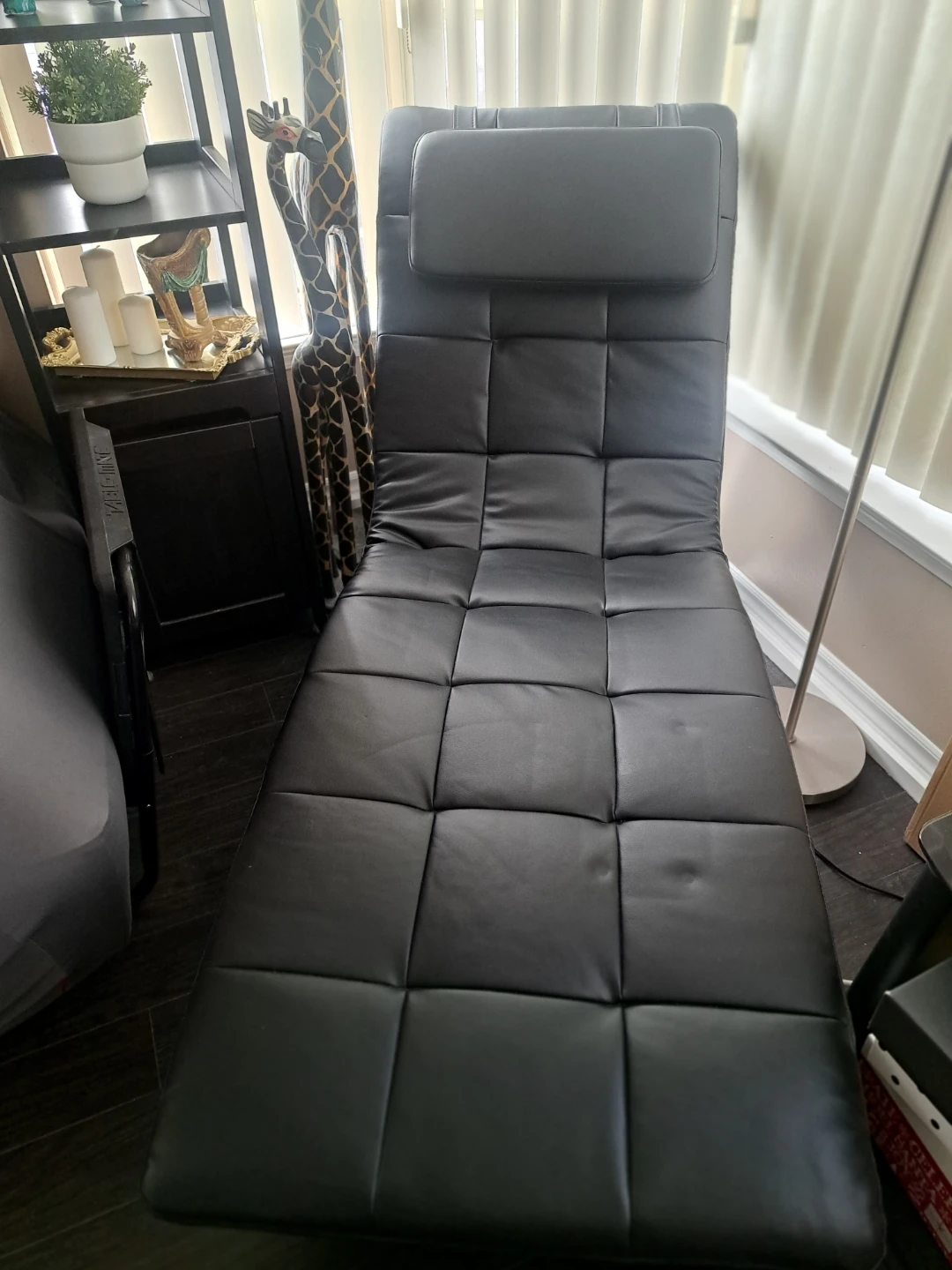 Black Leather Chaise Lounge Chair - Wayfair