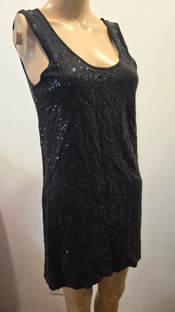 G.L.A.M. Black Sequin Dress - Size M/L #Cleanout