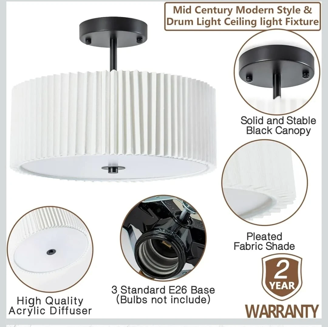 Modern Ceiling Light - Black & White - photo 2