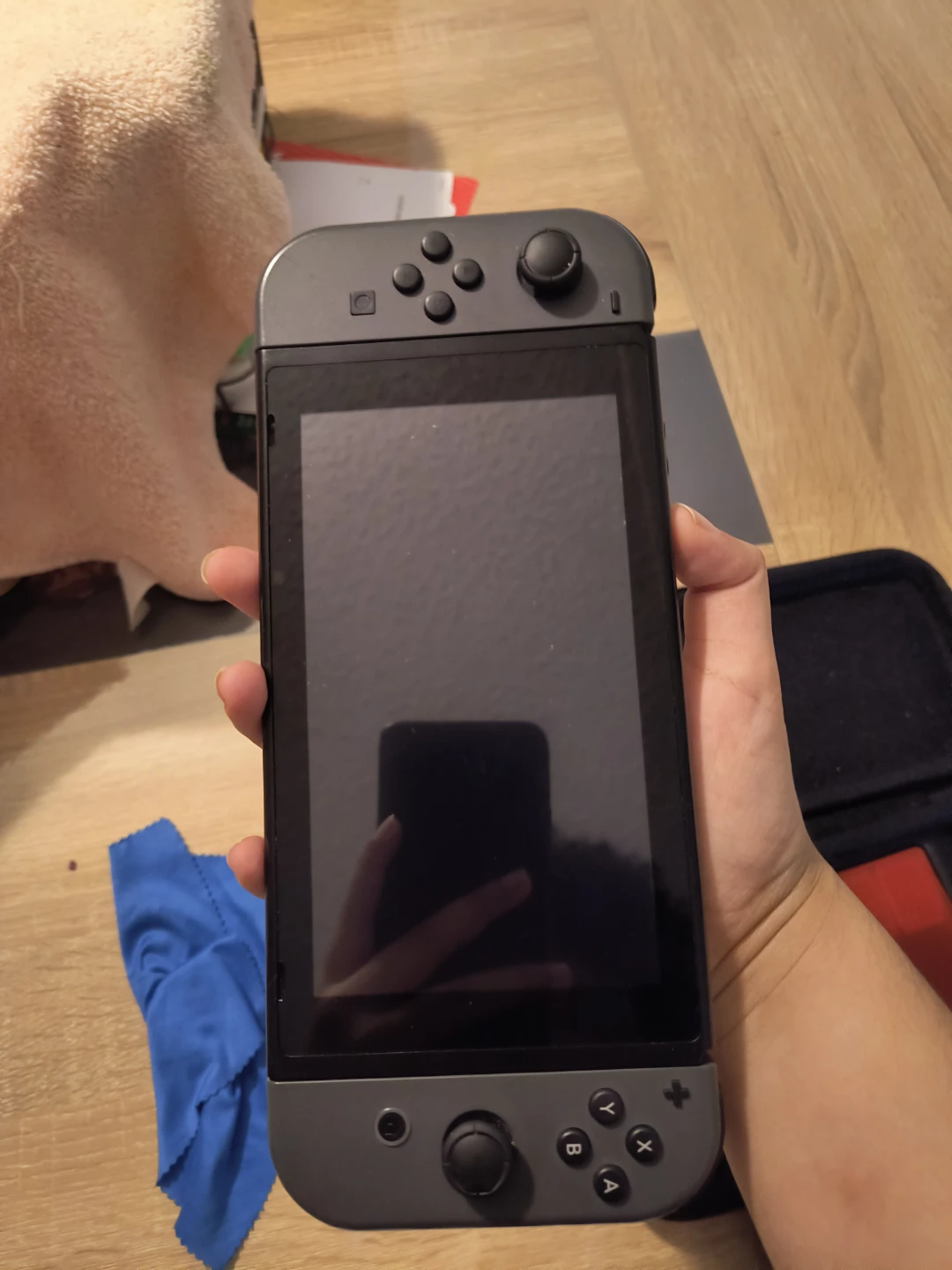 Nintendo Switch with Case (Please read desc!) - photo 3