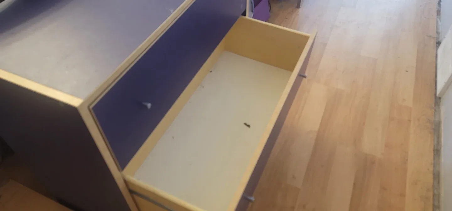 Blue 3-Drawer Dresser