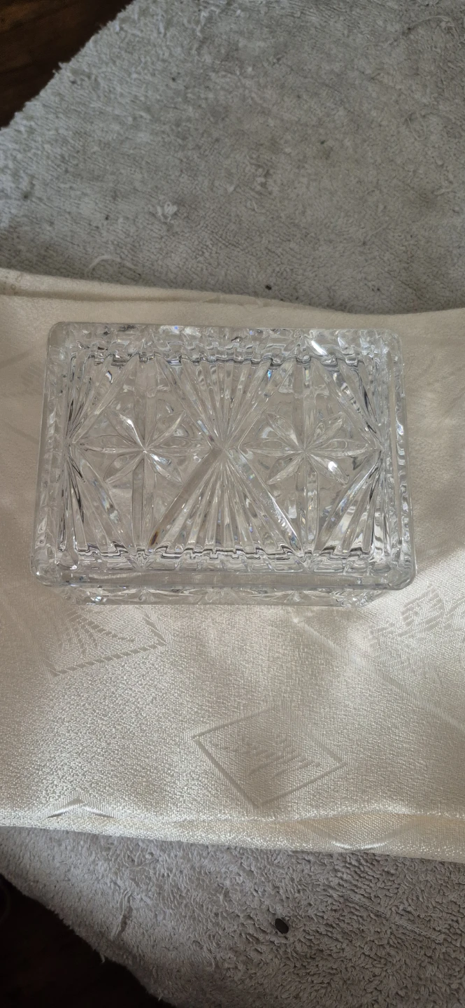 Crystal Trinket Box with Lid