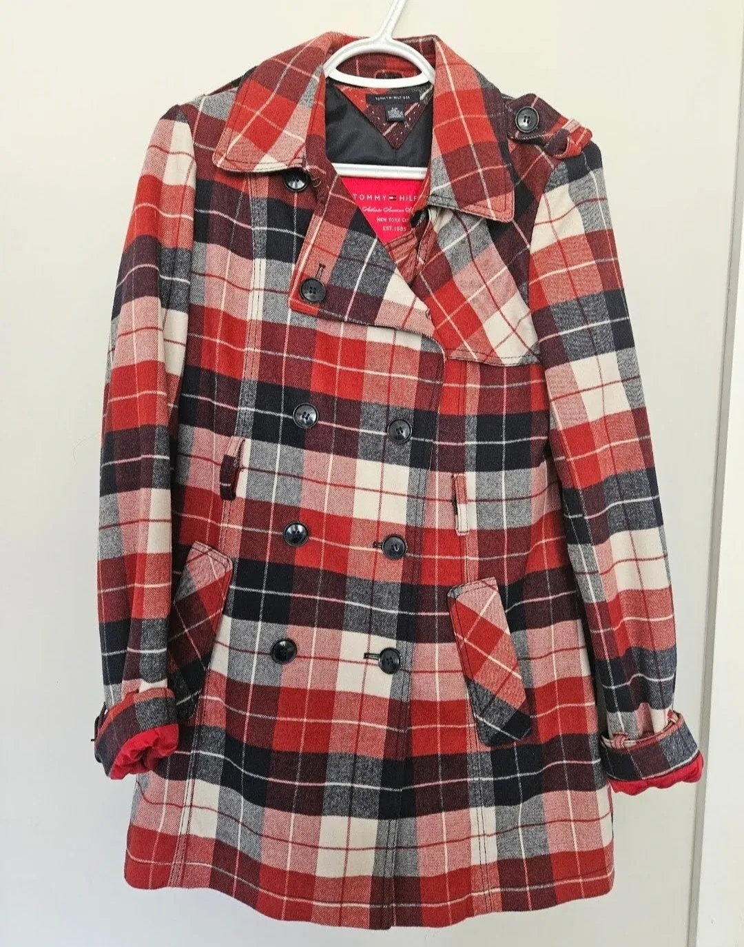 Tommy Hilfiger Plaid Coat - Size S image indicator(7)