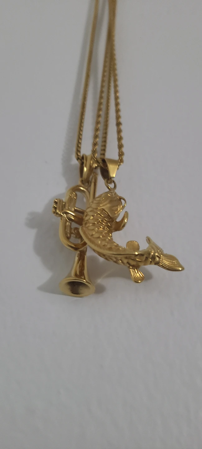 Gold Trumpet  Pendant Necklace - photo 2