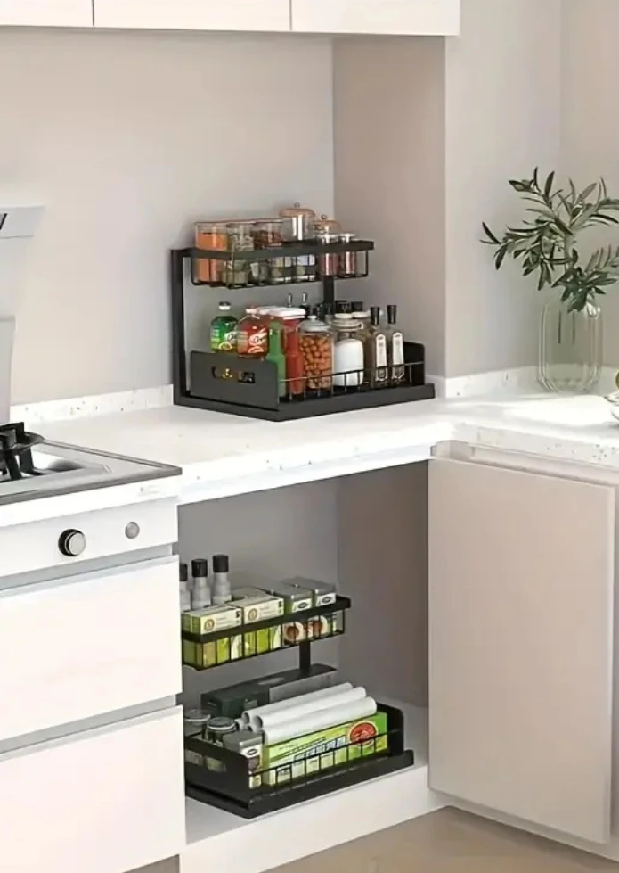 New Black 2-Tier Under Sink Organizer - photo 2