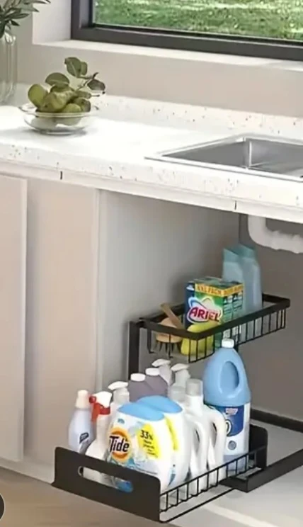 New Black 2-Tier Under Sink Organizer - photo 3