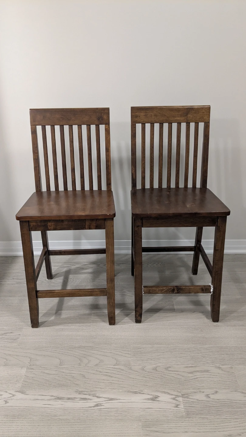 Set of 2 Wooden Kitchen/Bar chairs - photo 2