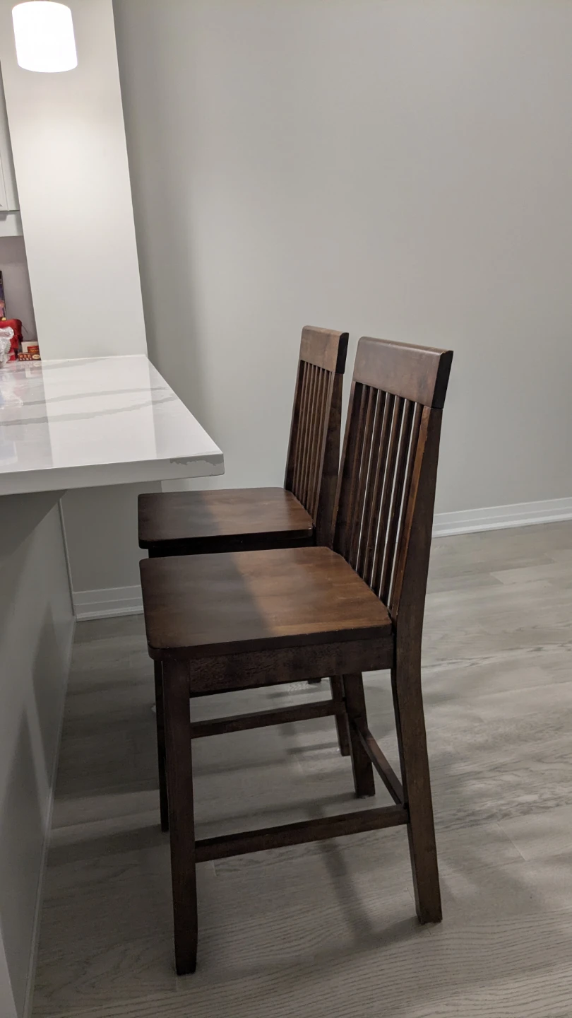 Set of 2 Wooden Kitchen/Bar chairs - photo 3