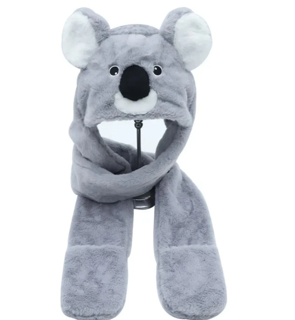 Animal Hood Scarf - Bear, Cat, Koala