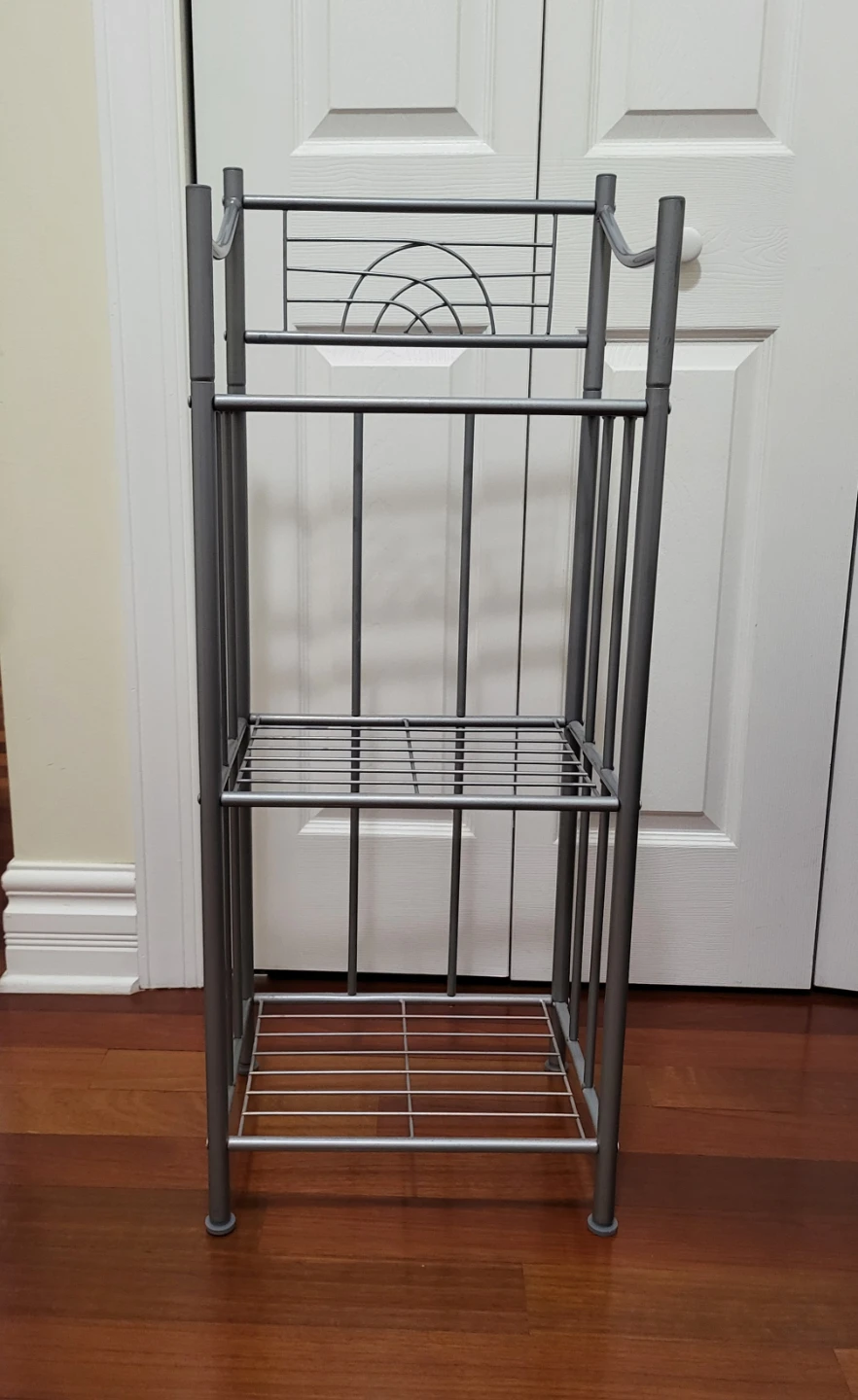 Gray Metal 3-Tier Bathroom Shelf