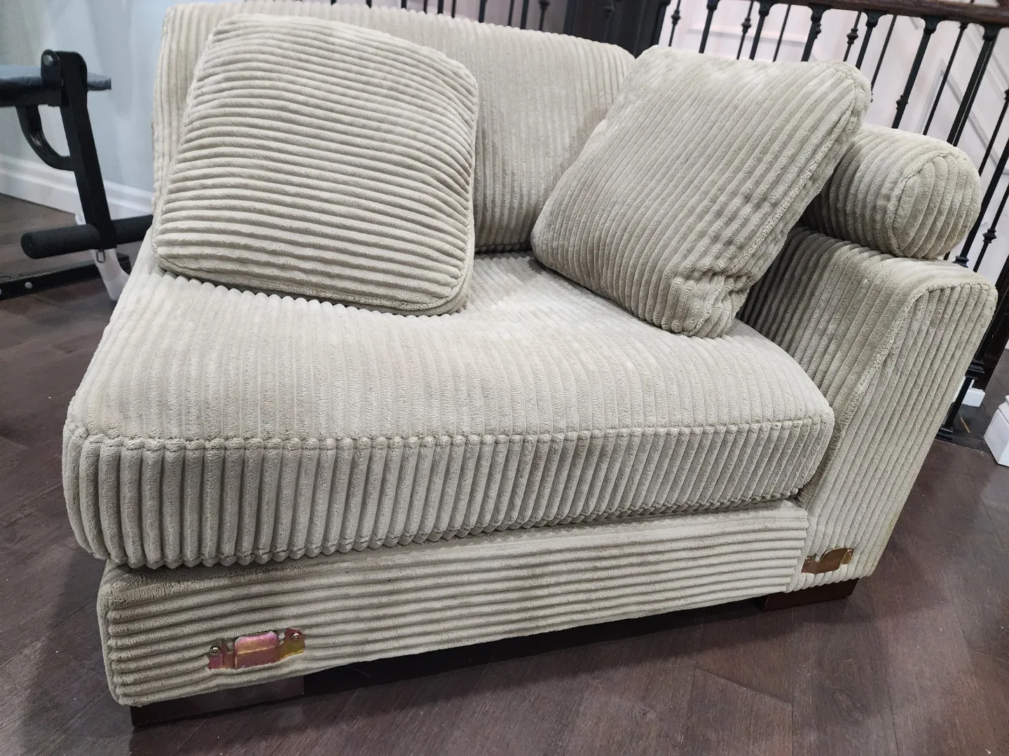 Beige Corduroy Modular Sectional Sofa image indicator(2)