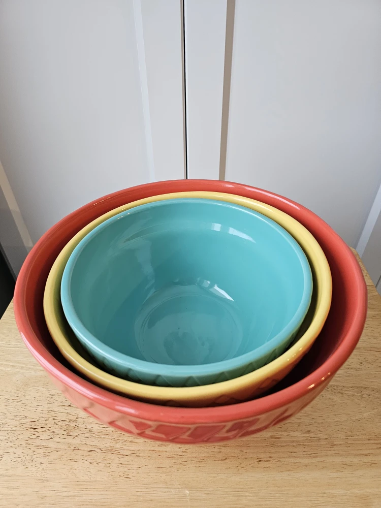 Nesting Ceramic Mixing Bowls - Set of 3 #Cleanout