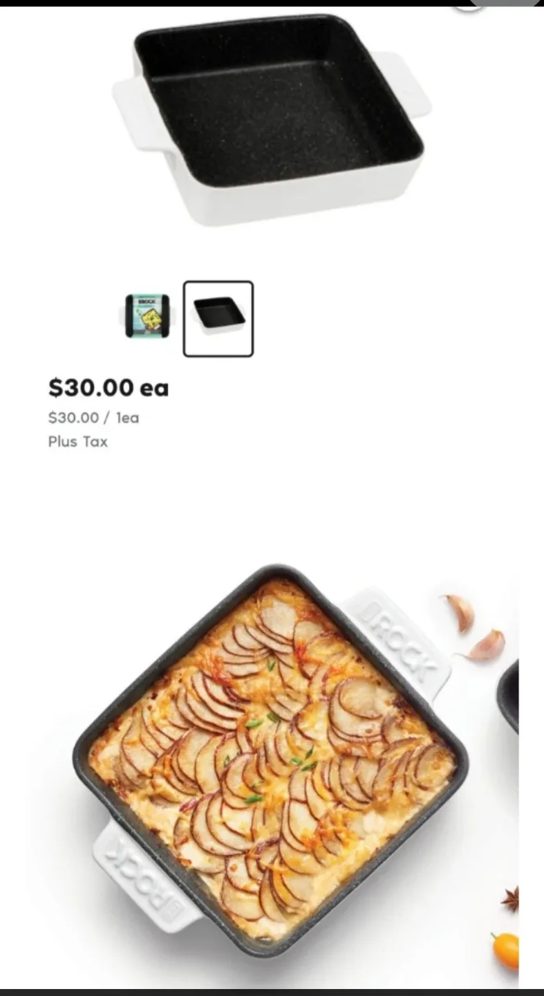 (NEW)Rock Non-Stick Ceramic Ovenware 2 Sets - #Cleanout image indicator(5)