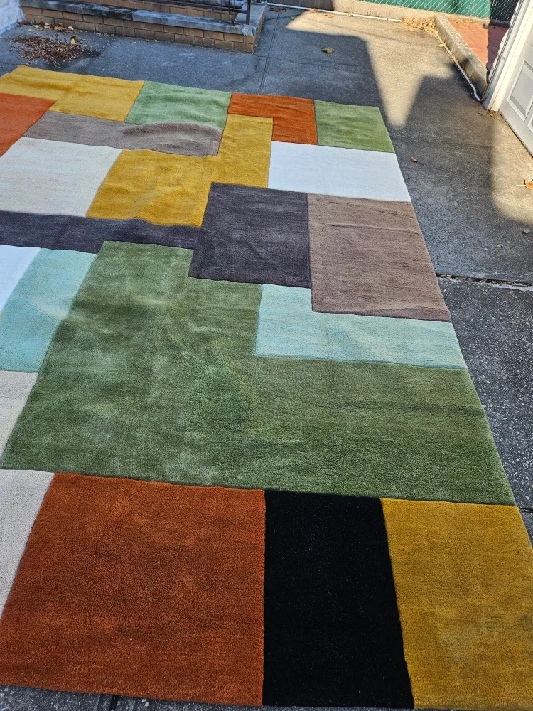 Beautiful NEW large 10x14 handmade wool rug image indicator(3)