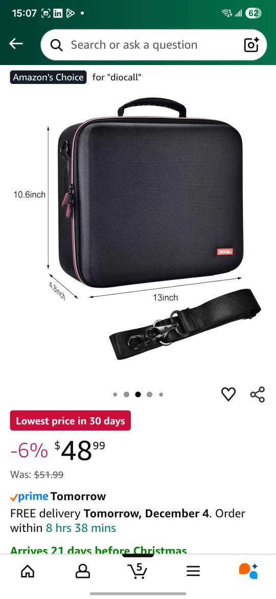 Diocall Deluxe Carrying Case for Nintendo Switch - photo 5