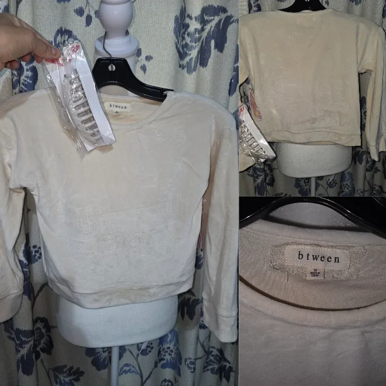 Girls Size 10 Cream Sweater