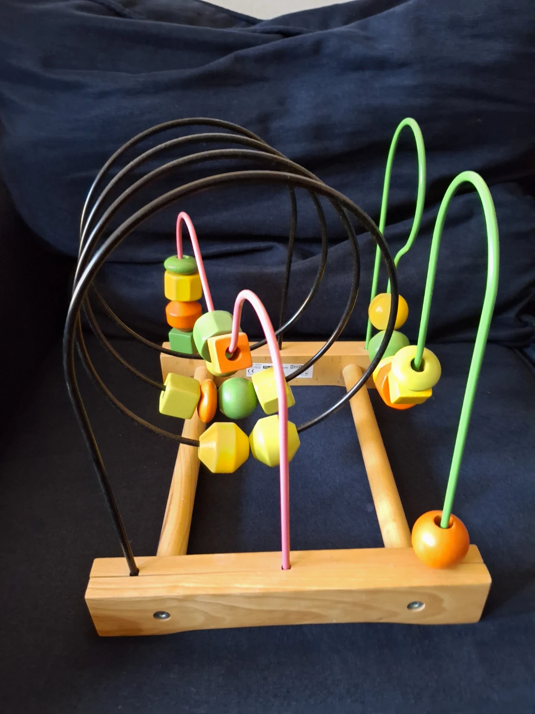IKEA Wooden Bead Maze Toy Rainbow Abacus Labyrinth - photo 2