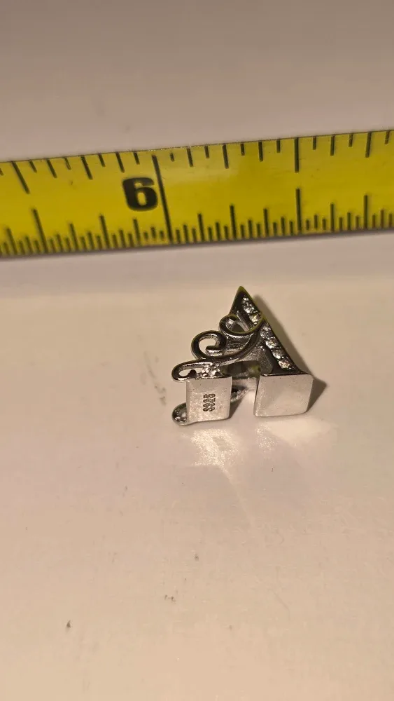 925 silver Letter A Charm #Cleanout image indicator(2)