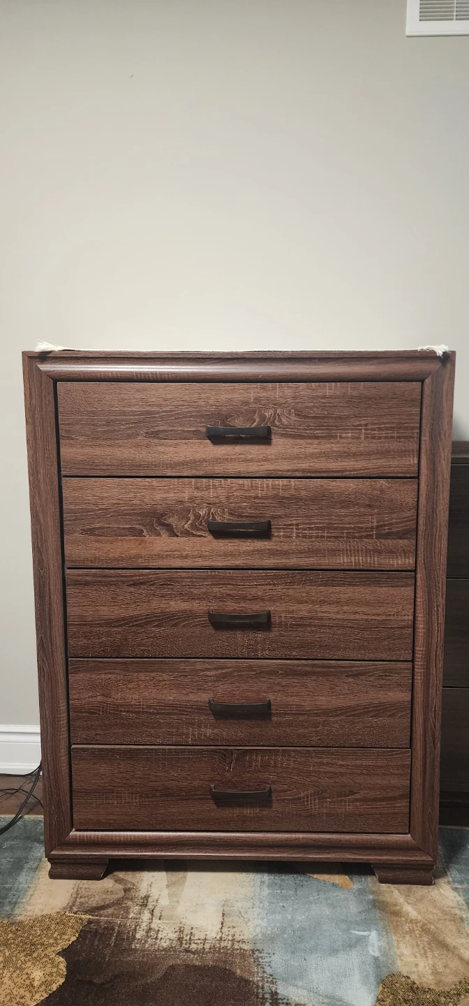 Wood 5-Drawer Chest
