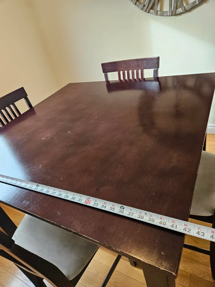 Dark Brown Square Dining Table with 4 Chairs image indicator(2)