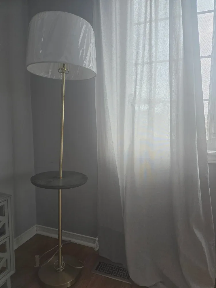 Floor Lamp with Table - Gold Finish image indicator(2)