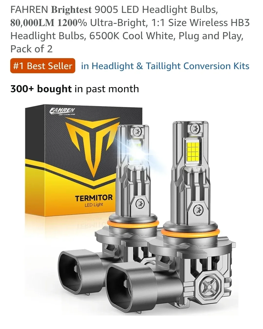 Fahren Termitor 9005 LED Headlight Bulbs
