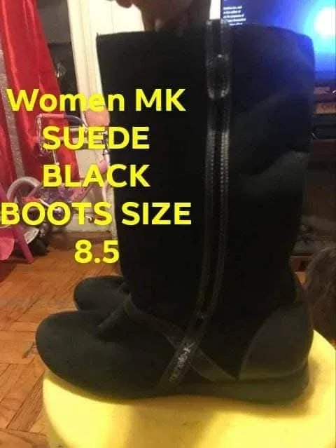 #Cleanout Women MK Suede Black Boots Size 8.5