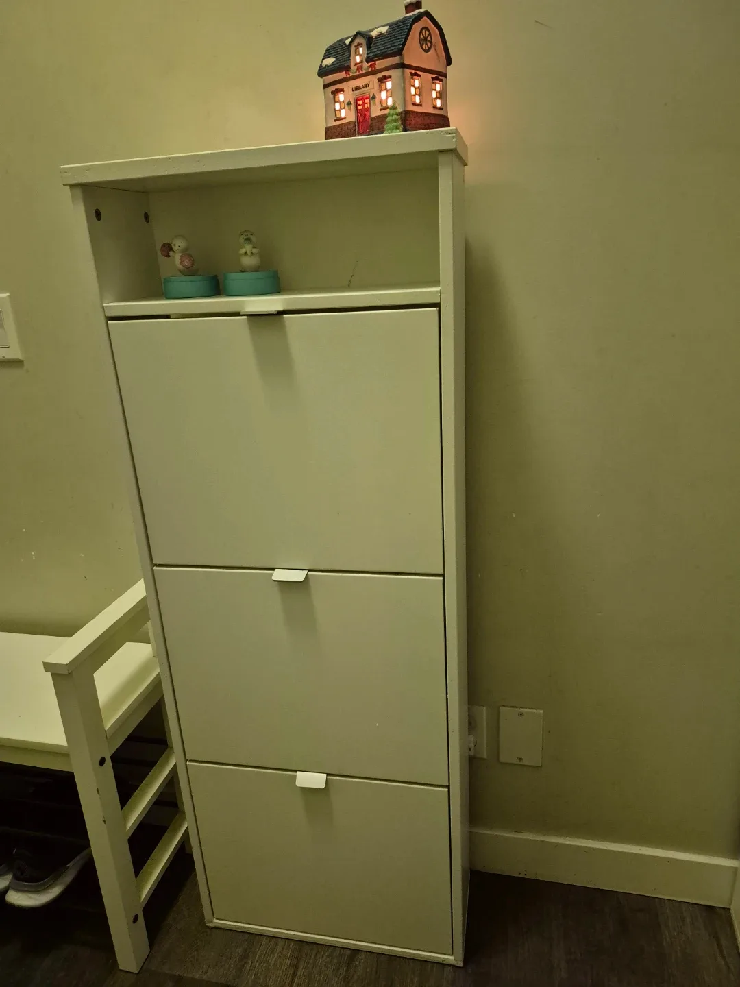 IKEA White Shoe Cabinet. Please read description.
