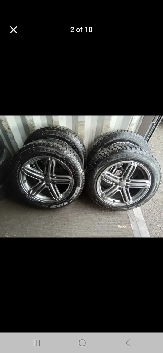 Set of 4 SUMITOMO winter tires rims  (235 55 18) pattern (5×112)