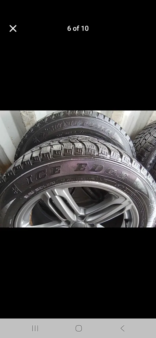 Set of 4 SUMITOMO winter tires rims  (235 55 18) pattern (5×112) image indicator(8)