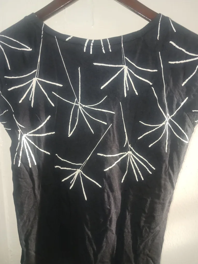#cleanout umsteigen Black & White Print Top - Size L image indicator(3)