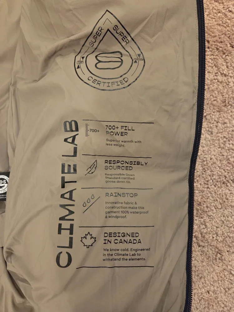 Aritzia The Super Puff2O Long - Rainstop Modern Taupe image indicator(9)