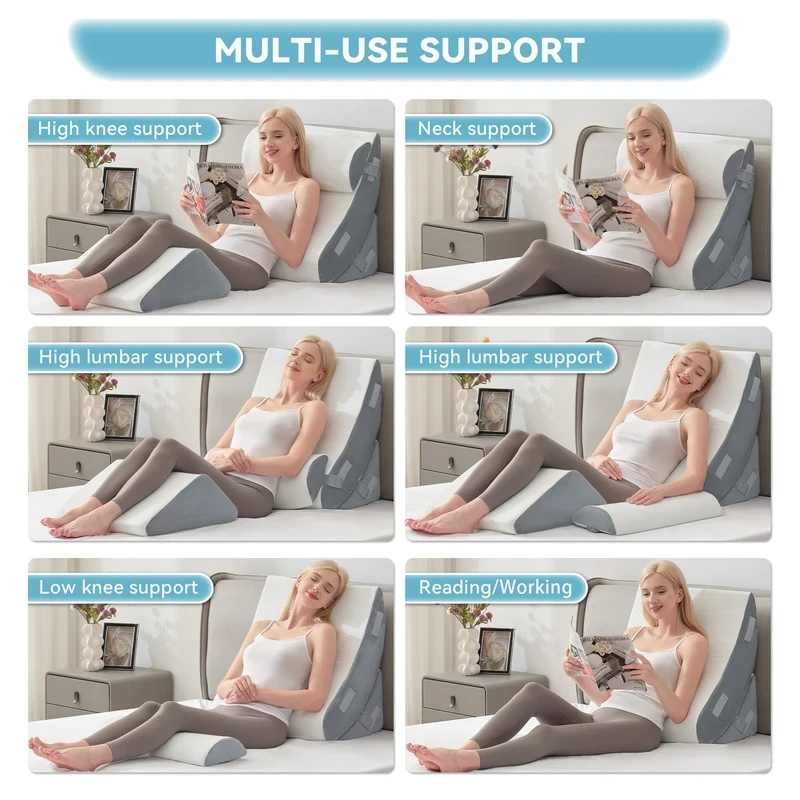 Kingfun 4pcs Orthopedic Bed Wedge Pillow Set - photo 5