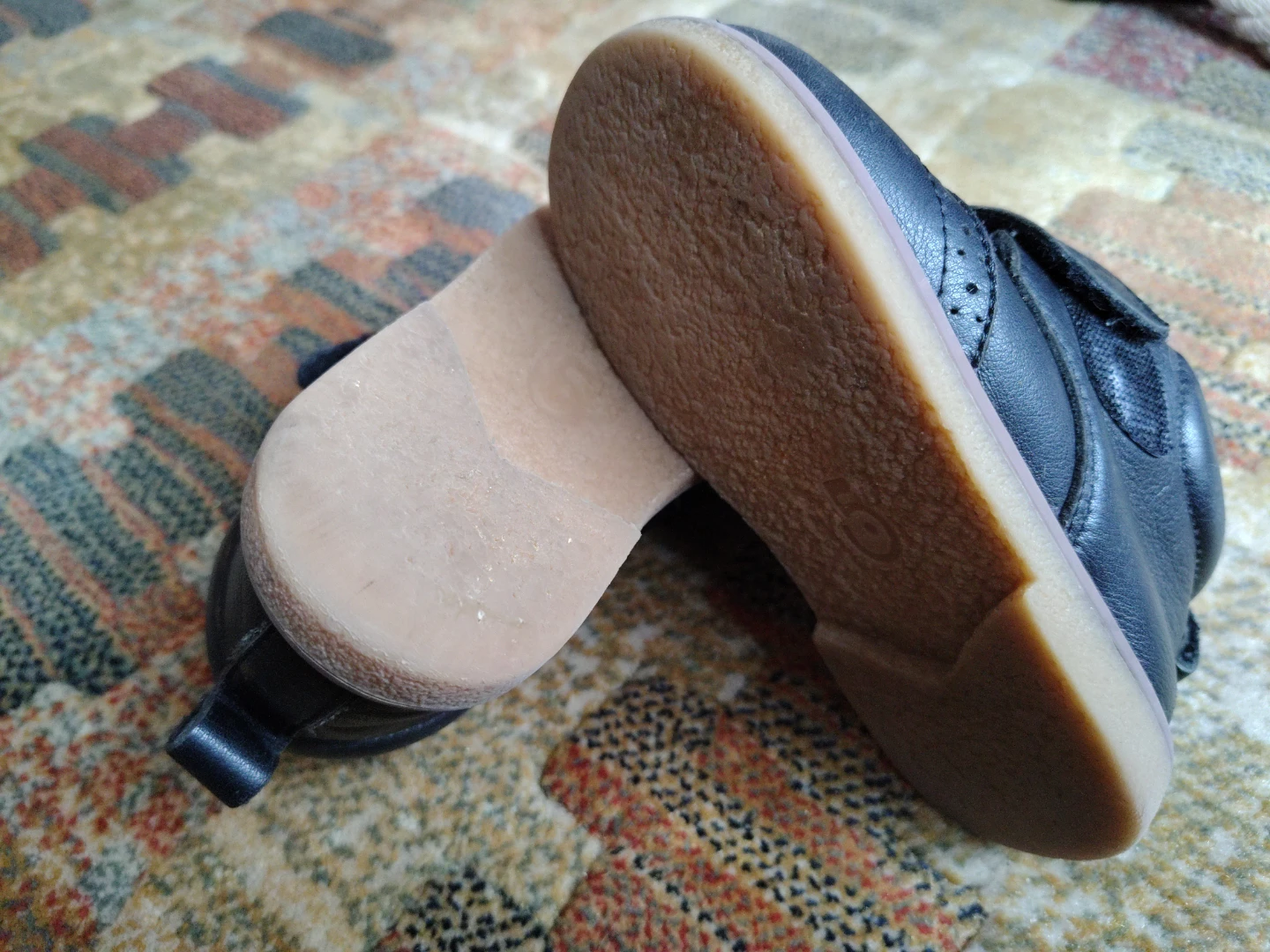Fivepeas Black Leather Toddler Shoes - Size 9 (25) - photo 4