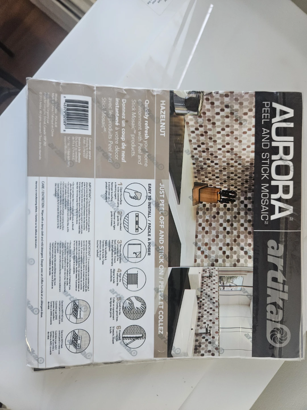 Aurora Artika Hazelnut Peel & Stick Mosaic Tiles - photo 2