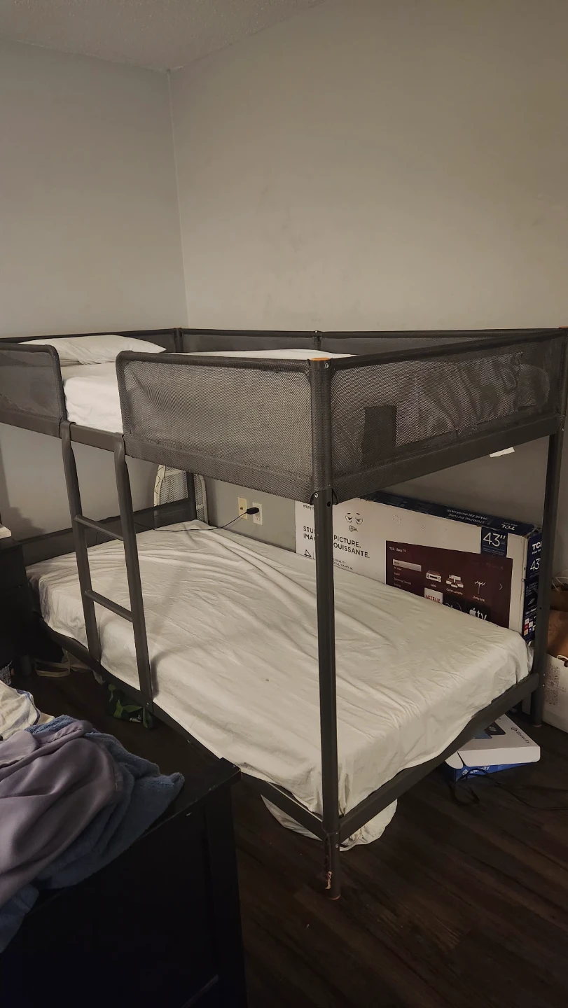 IKEA Tuffing bunk bed frame with mattress - photo 2