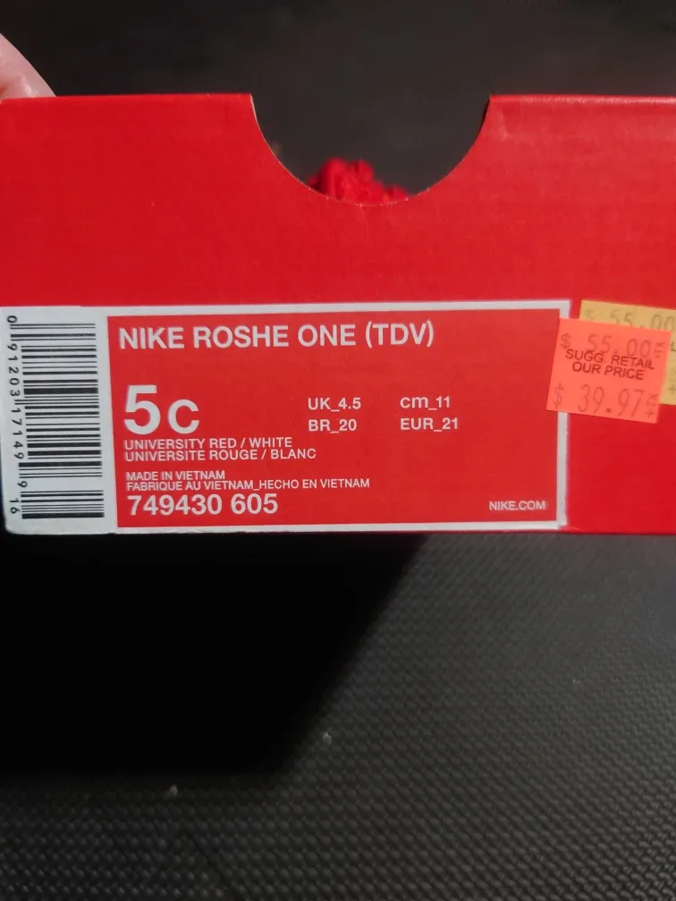 Nike Roshe One (TDV) Size 5C - Toddler Shoes image indicator(2)